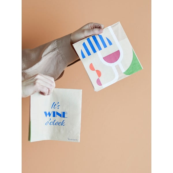 Iš popieriaus servetėlės 20 vnt. Wine – Bloomingville-image-1