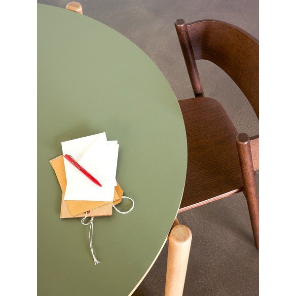 Apvalios formos valgomojo stalas iš ąžuolo masyvo ø 115 cm Oblique – Hübsch-image-1