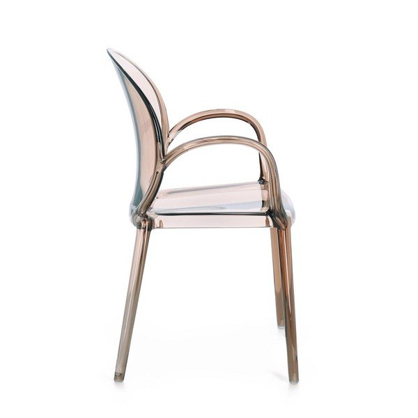 Šviesiai rudos spalvos plastikinė sodo kėdė Camilla – Bizzotto-image-3