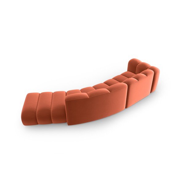 Kampinė sofa rožinės spalvos (su kairiuoju kampu) Lupine – Micadoni Home-image-2