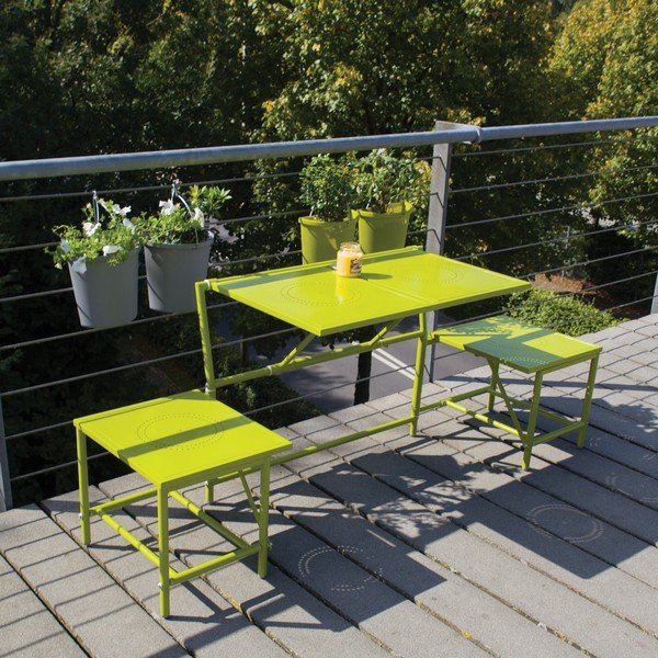 Žalias sulankstomas balkono komplektas "Esschert Design Magic-image-1