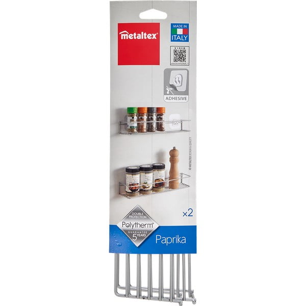 2 sieninių lentynų rinkinys prieskoniams Metaltex-image-1