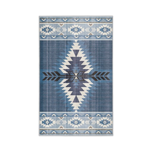 Skalbiamas kilimas mėlynos spalvos 160x230 cm Ethnic Geo – Mila Home