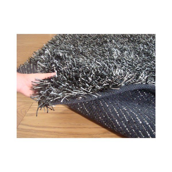 Kilimas "Shaggy Black Silver", 60x100 cm-image-2
