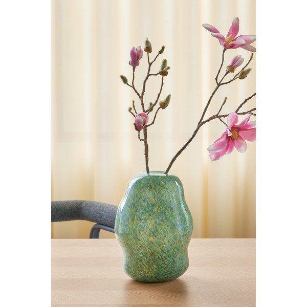 Iš stiklo  rankų darbo vaza žalios spalvos (aukštis 29 cm) Miro – Hübsch-image-2