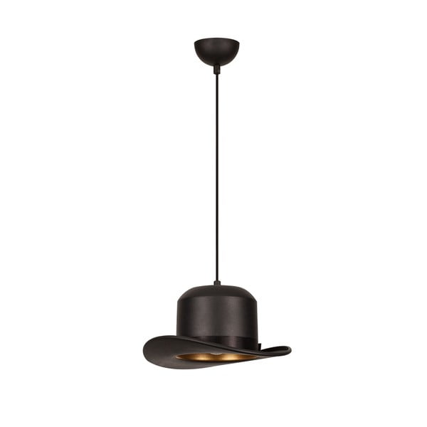 Juodos spalvos kabantis šviestuvas ø 30 cm su tekstiliniu gaubtu Capello – Opviq lights-image-3