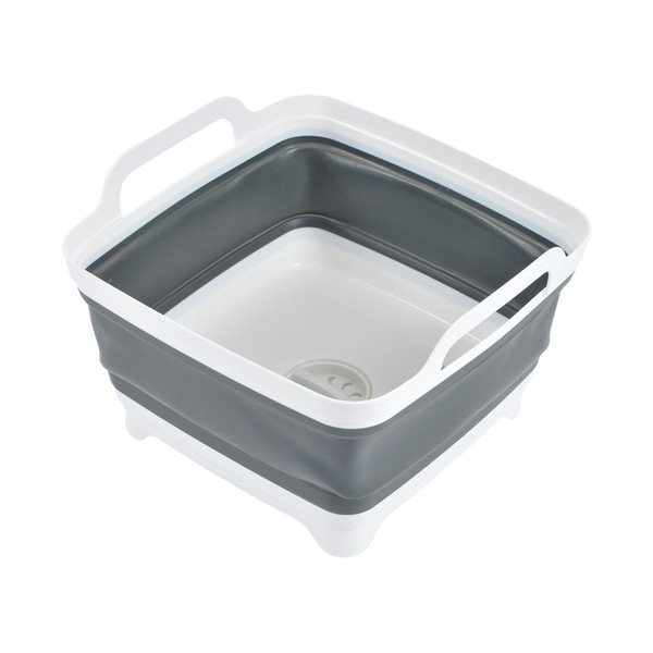 Baltos spalvos/pilkos spalvos praustuvas 9 l – Homéa