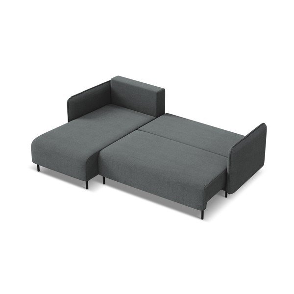 Tamsiai pilkos spalvos sulankstoma/su sandėliavimo vieta kampinė sofa (su kairiuoju kampu) Luana – Makamii-image-3