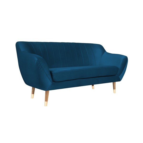 Mėlyna aksominė sofa Mazzini Sofas Benito, 158 cm-image-2