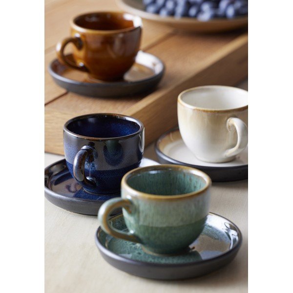 Gintarinės spalvos iš keramikos puodelis espreso 70 ml Gastro Black/Amber – Bitz-image-1