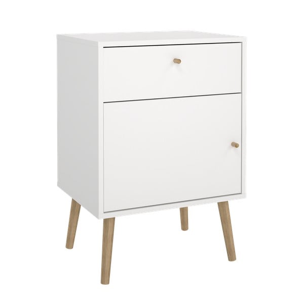 Naktinis staliukas baltos spalvos Bodo – Tvilum-image-2