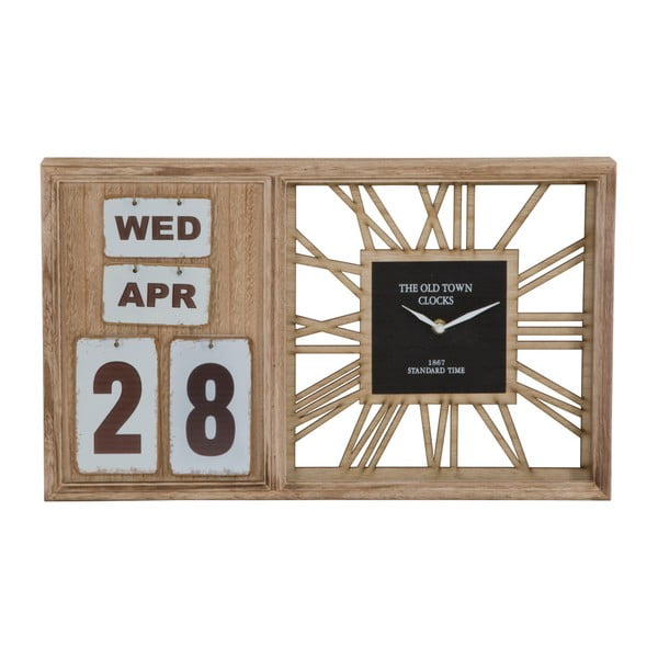 Mauro Ferretti Travel Day stalinis laikrodis su kalendoriumi, 50 x 30 cm