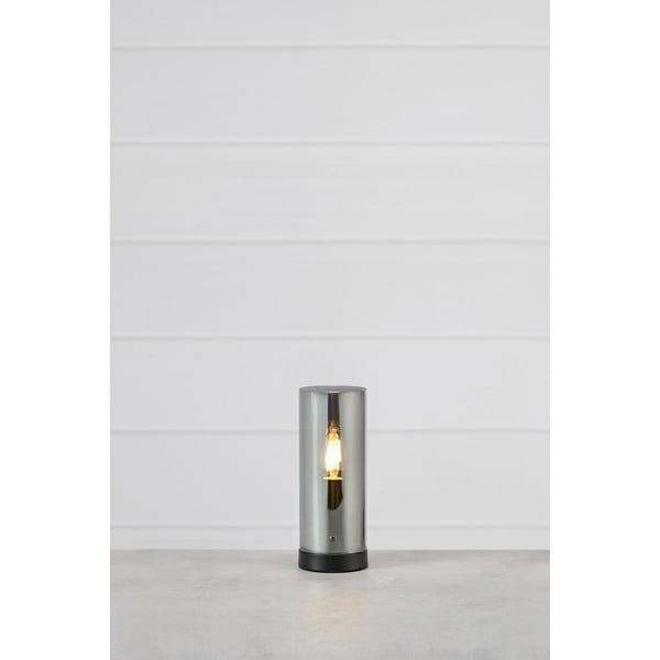 Stalinis šviestuvas juodos spalvos (aukštis 23 cm) su stiklo gaubtu Post – Markslöjd-image-1