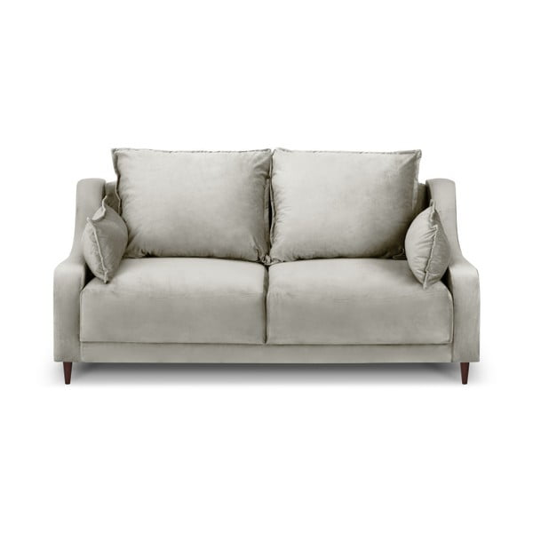 Smėlio spalvos aksominė sofa Mazzini Sofas Freesia, 150 cm