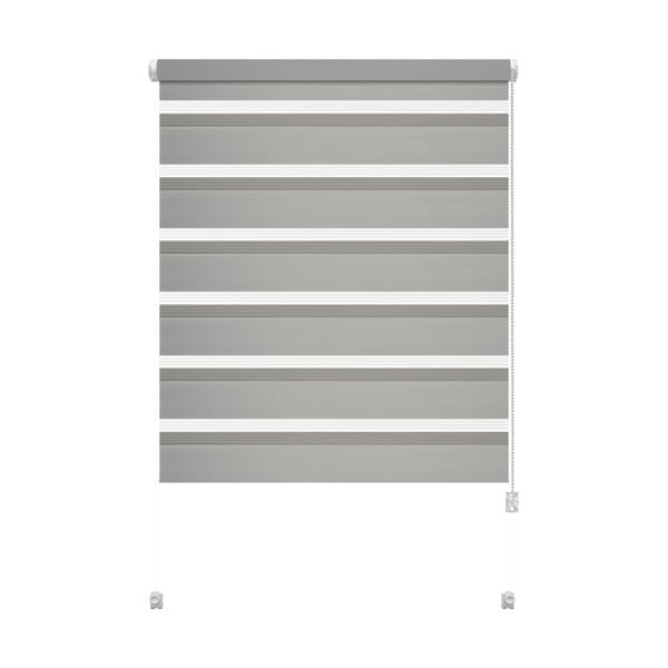 Pilkos spalvos diena ir naktis roletai 80x150 cm Zebra – Gardinia