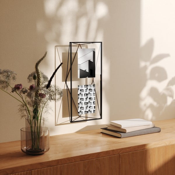 Iš metalo pastatomas/pakabinamas rėmas juodos spalvos 48x23 cm Prisma – Umbra-image-3