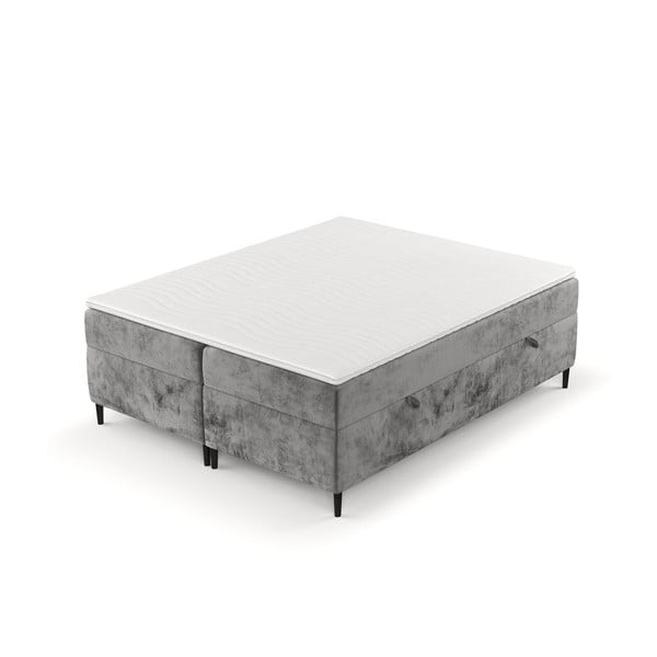 Spyruoklinė lova tamsiai pilkos spalvos su sandėliavimo vieta 140x200 cm Araya – Maison de Rêve