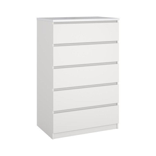 Baltos spalvos šoninė spintelė 77x121x50 cm Naia – Tvilum