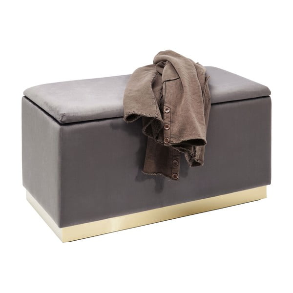 Rudas aksominis suolas su saugykla Kare Design Cherry-image-3