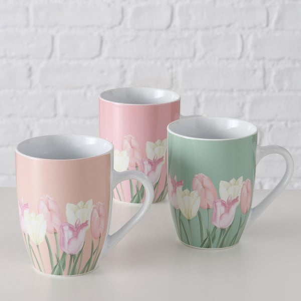 3 velykinių porcelianinių puodelių rinkinys, 330 ml Tulipa - Boltze