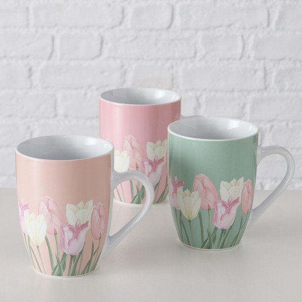 3 velykinių porcelianinių puodelių rinkinys, 330 ml Tulipa - Boltze
