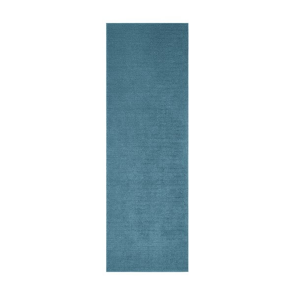 Tamsiai mėlynas kilimas Mint Rugs Supersoft, 80 x 250 cm
