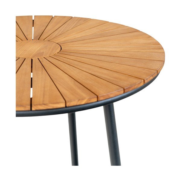 Iš tikmedžio masyvo apvalios formos sodo valgomojo stalas ø 130 cm Cleveland – House Nordic-image-4