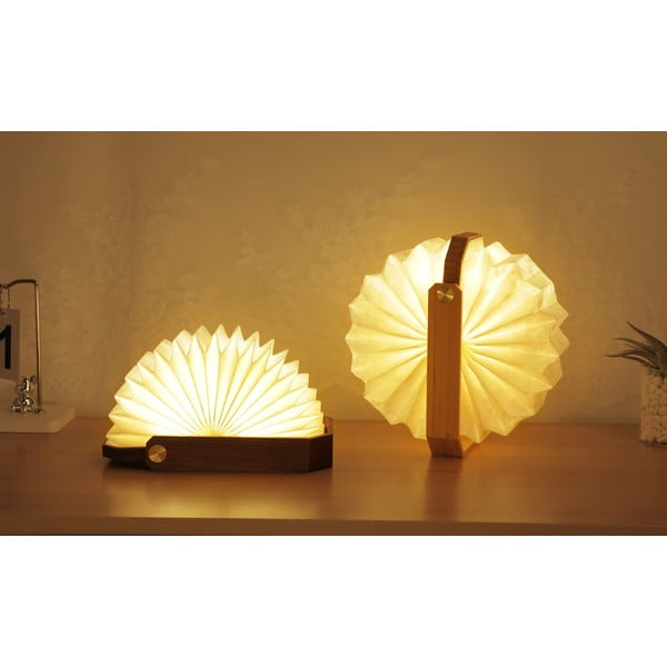Baltos spalvos/tamsios natūralios spalvos šviečianti dekoracija USB Origami – Gingko-image-1