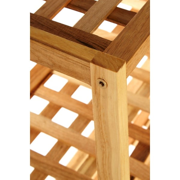 Iš riešutmedžio masyvo spintelė batams natūralios spalvos – Premier Housewares-image-1