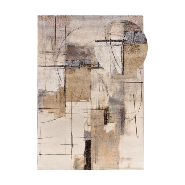 Pilkos spalvos/smėlio spalvos kilimas 80x150 cm Beruti – Universal