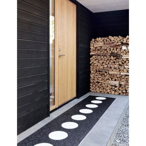 Juodos ir baltos spalvos lauko kilimas 70x300 cm Vera Black – Pappelina-image-3