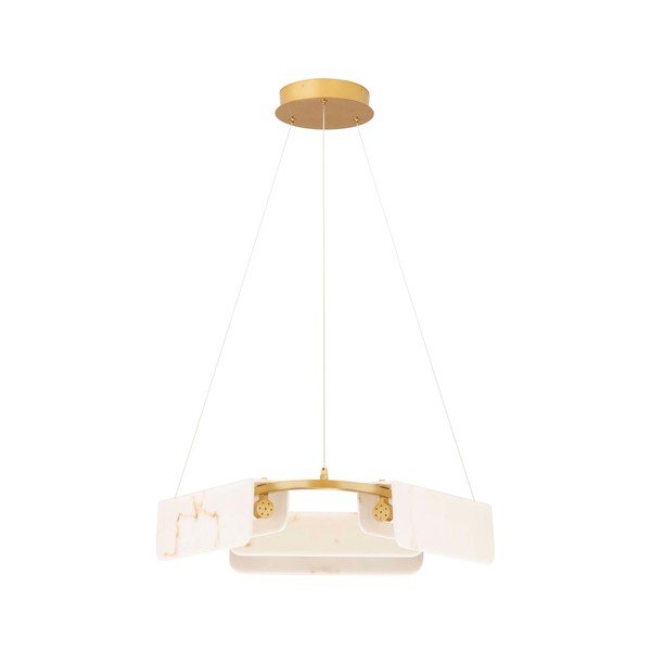 Kreminės spalvos/žalvario spalvos kabantis šviestuvas LED su marmuro dekoru su pritemdymo funkcija ø 63 cm Aider – Nova Luce