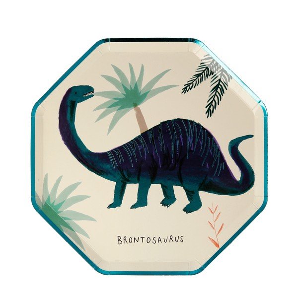Iš popieriaus vienkartinės lėkštės 8 vnt. Dinosaur Kingdom – Meri Meri-image-4