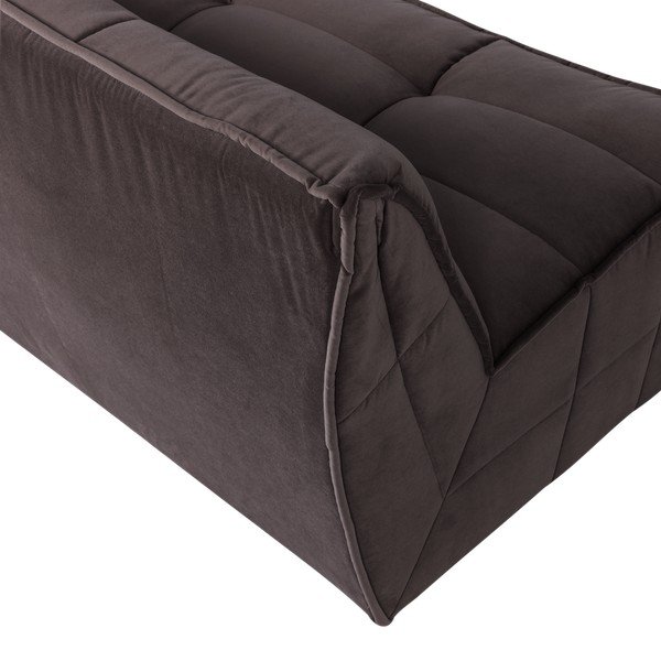 Rudos spalvos sofa iš velveto 204 cm Cluster – vtwonen-image-4