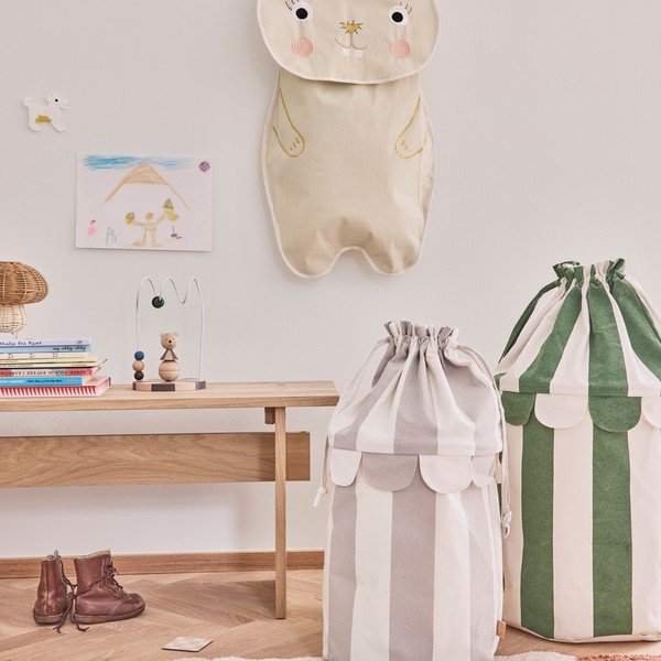 Kreminės spalvos iš tekstilės kabantis organizatorius 40x1x82 cm Darling Rabbit – OYOY Mini-image-1