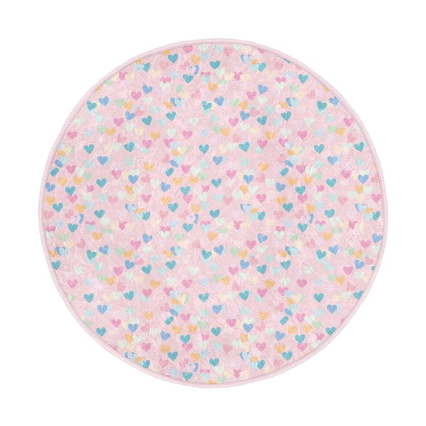 Vaikiškas kilimas rožinės spalvos ø 80 cm Comfort – Mila Home