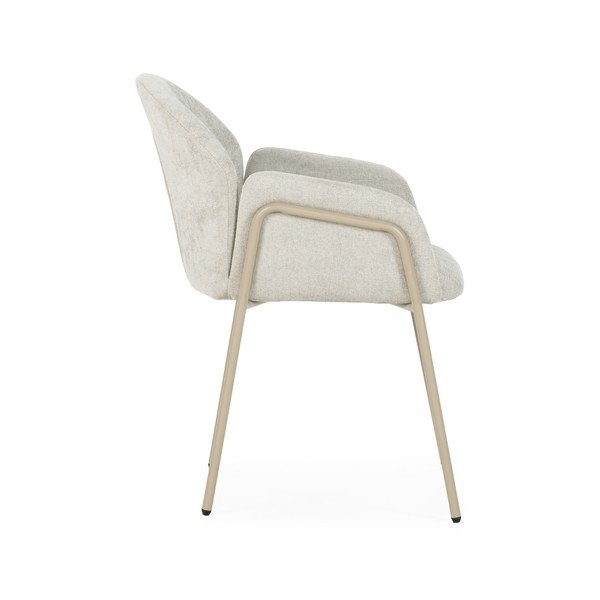 Smėlio spalvos iš audinio valgomojo kėdžių komplektas 2 vnt. Aslin – MOME-image-3