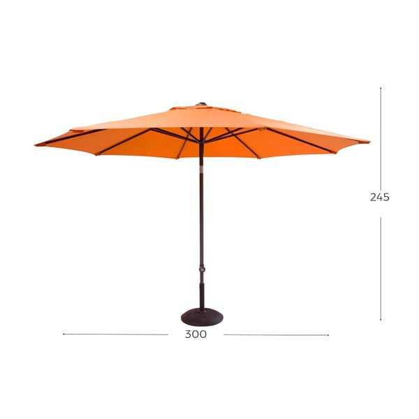 Oranžinis sodo skėtis Hartman Solar, ø 300 cm-image-1