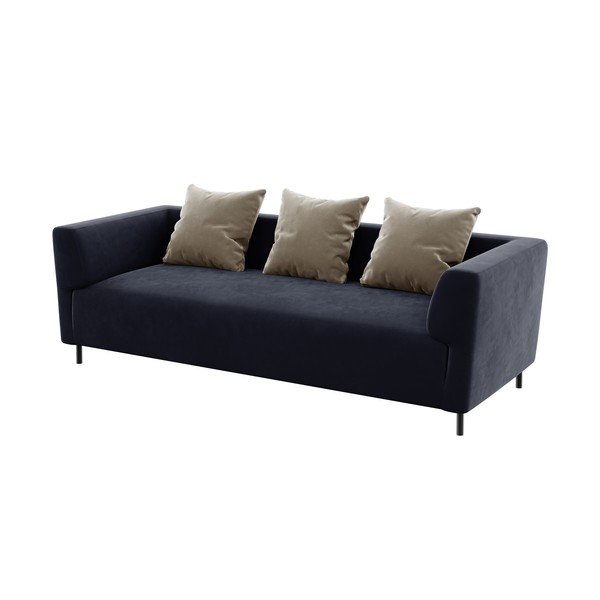 Tamsiai mėlyna aksominė sofa Ghado Nosto-image-2