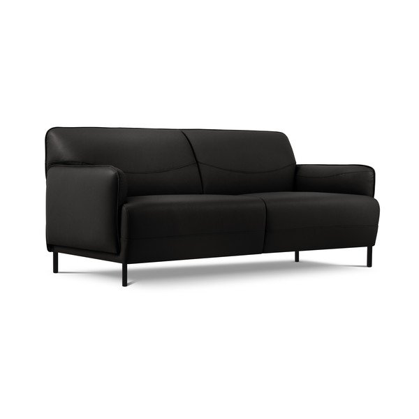 Juoda odinė sofa Windsor & Co Sofas Neso, 175 x 90 cm-image-2