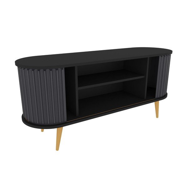 TV spintelė juodos spalvos/antracito spalvos 140x64 cm Stor – Kalune Design-image-4