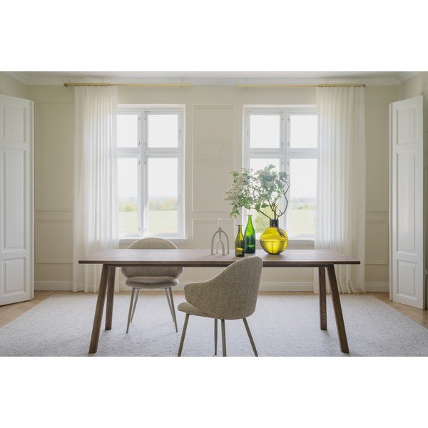 Iš ąžuolo masyvo prailginamas valgomojo stalas 95x220 cm Clapperton – Rowico-image-1