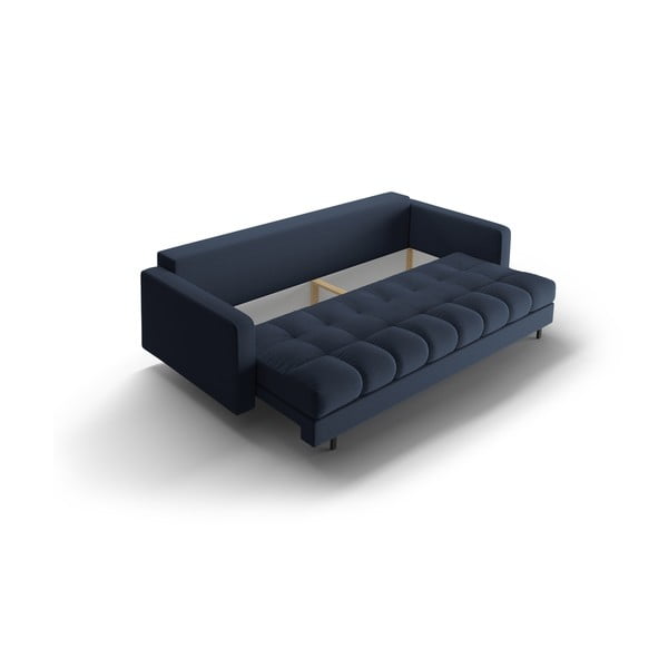Tamsiai mėlynos spalvos sulankstoma/su sandėliavimo vieta sofa 222 cm Bali – Cosmopolitan Design-image-4