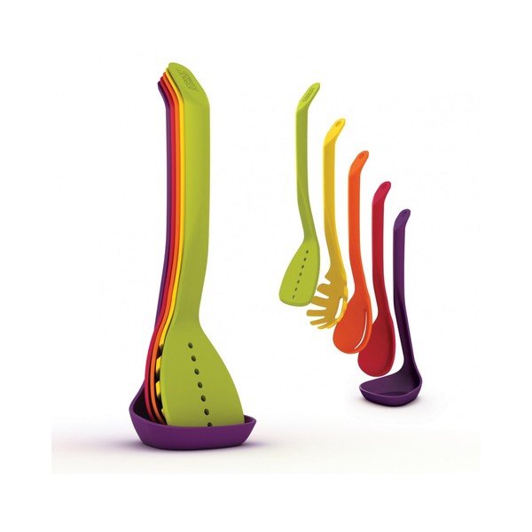 Virtuvės įrankių rinkinys, Nest indai, spalvoti