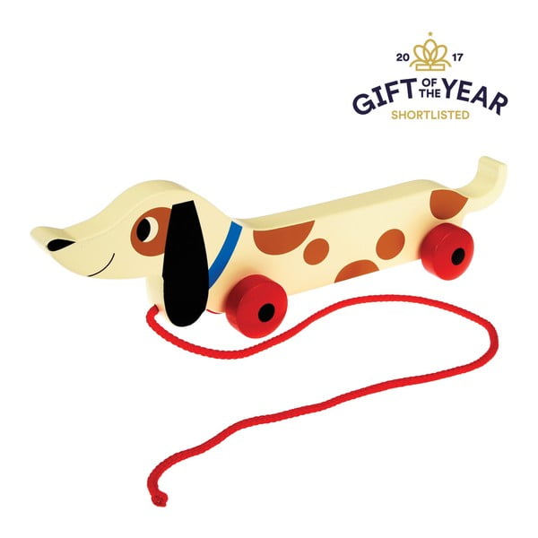 Medinis traukiamas taksas Rex London Charlie The Sausage Dog, 31,5 cm ilgio-image-2