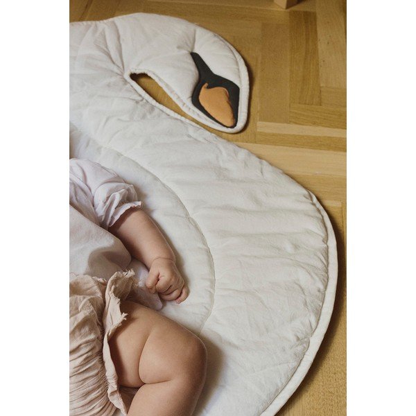 Kreminės spalvos vaikų žaidimų kilimėlis 100x110 cm Swan – Lorena Canals-image-3