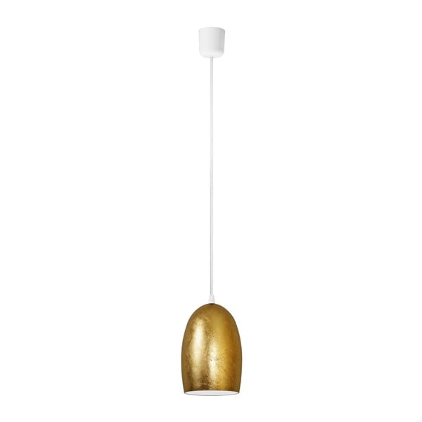 Auksinis pakabinamas šviestuvas su baltu kabeliu Sotto Luce Ume, ⌀ 13,5 cm