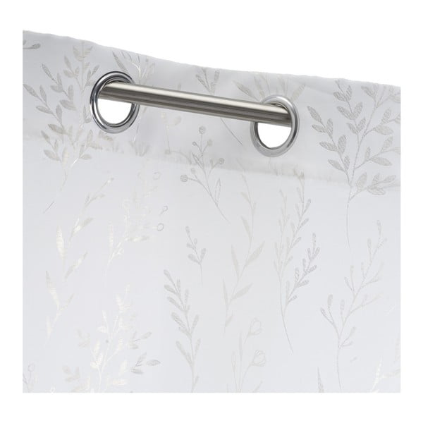 Baltos spalvos/sidabrinės spalvos permatoma užuolaida 140x260 cm Buds – Casa Selección-image-3