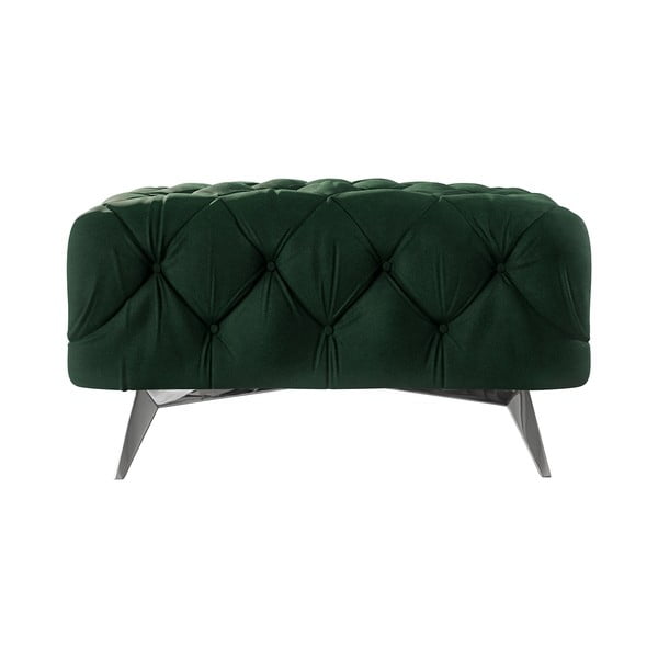 Tamsiai žalios spalvos iš velveto taburetė Chelsea – Ropez-image-2