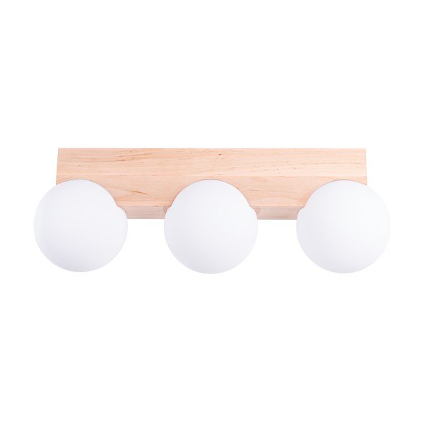 Baltos spalvos/natūralios spalvos lubinis šviestuvas ø 12 cm su stiklo gaubtu Solum – Sollux